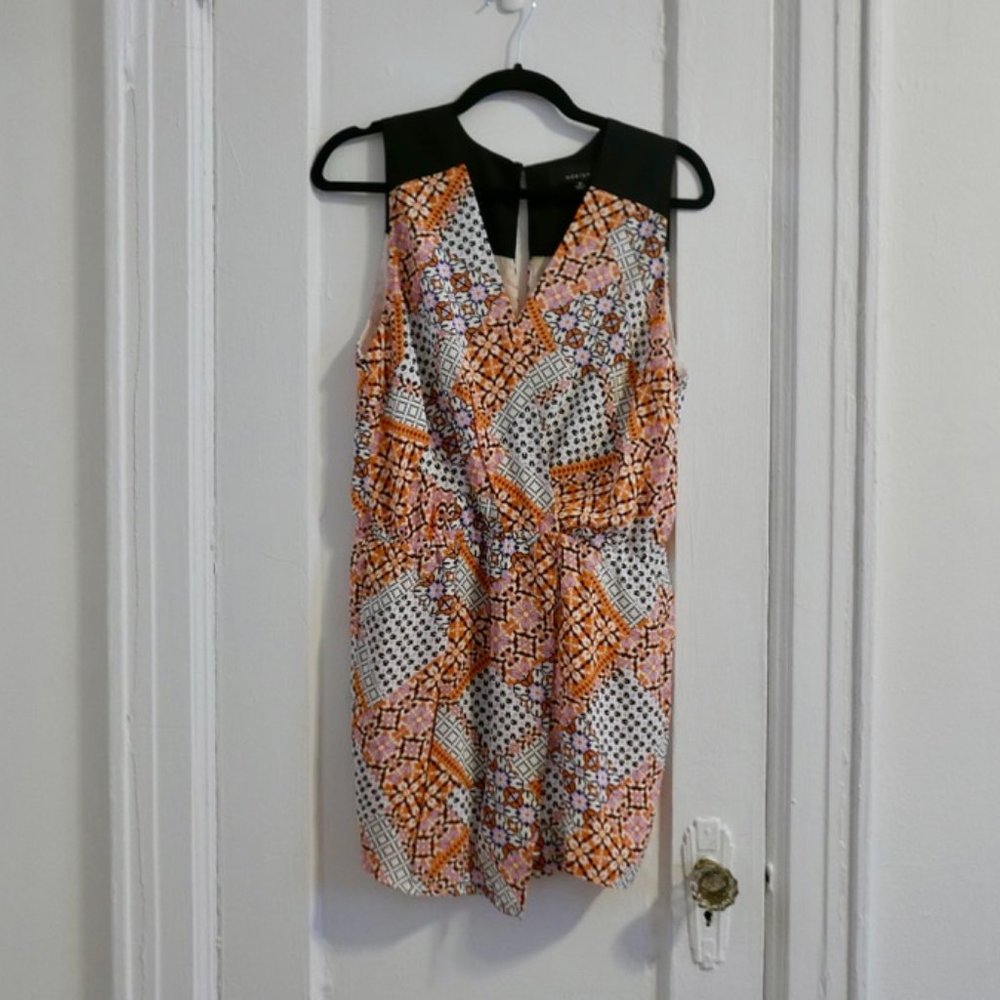 Adelyn Rae Orange and Pink Romper Skort